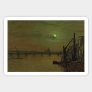 Waterloo Bridge, London, Looking East by John Atkinson Grimshaw Magnet